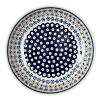A picture of a Polish Pottery 11.75" Shallow Salad Bowl (Floral Chain) | M173T-EO37 as shown at PolishPotteryOutlet.com/products/11-75-shallow-salad-bowl-floral-chain-m173t-eo37