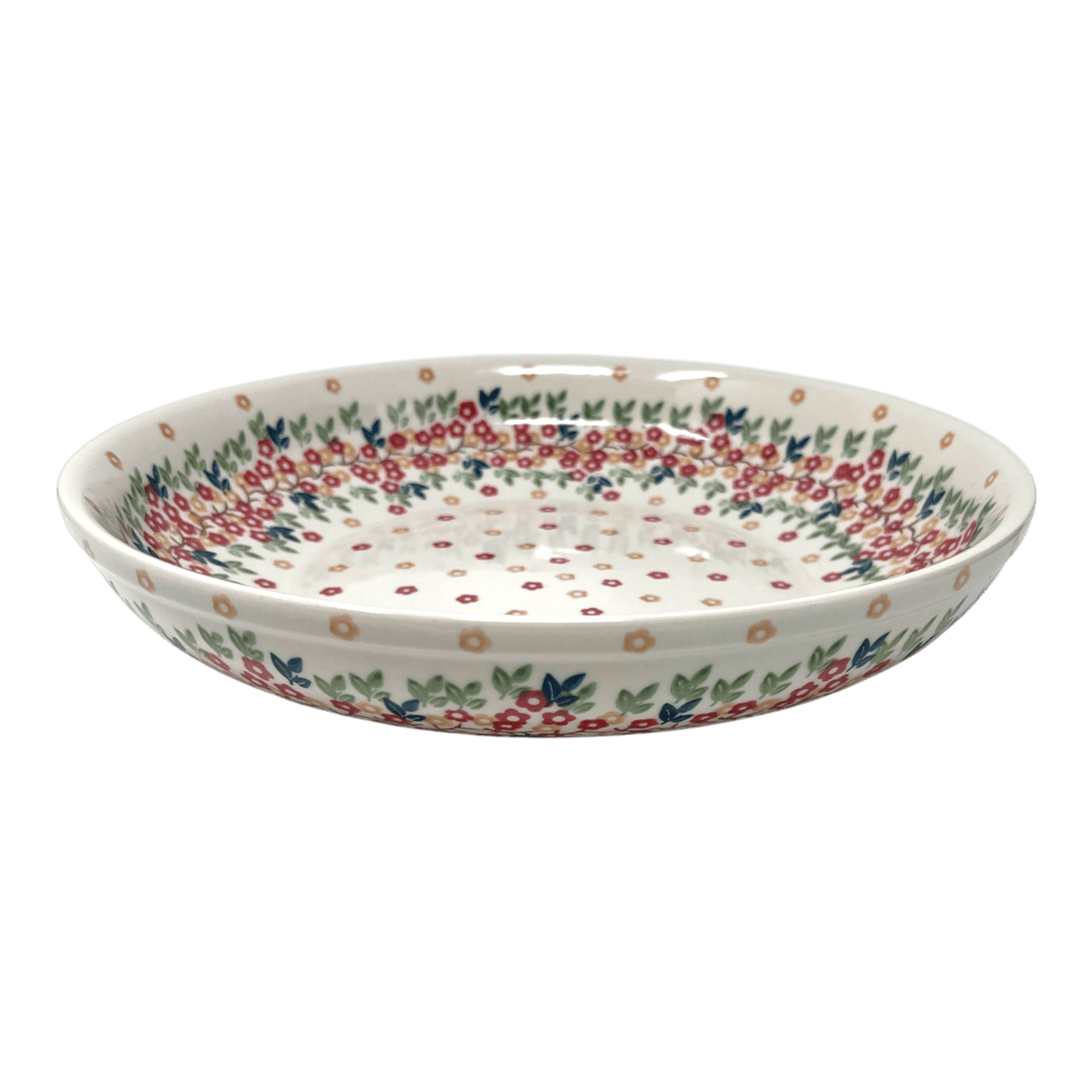 Bowl, Round, Shallow, Salad, 11.75" in "Autumn Wreath" by Manufaktura | M173T-KK02
