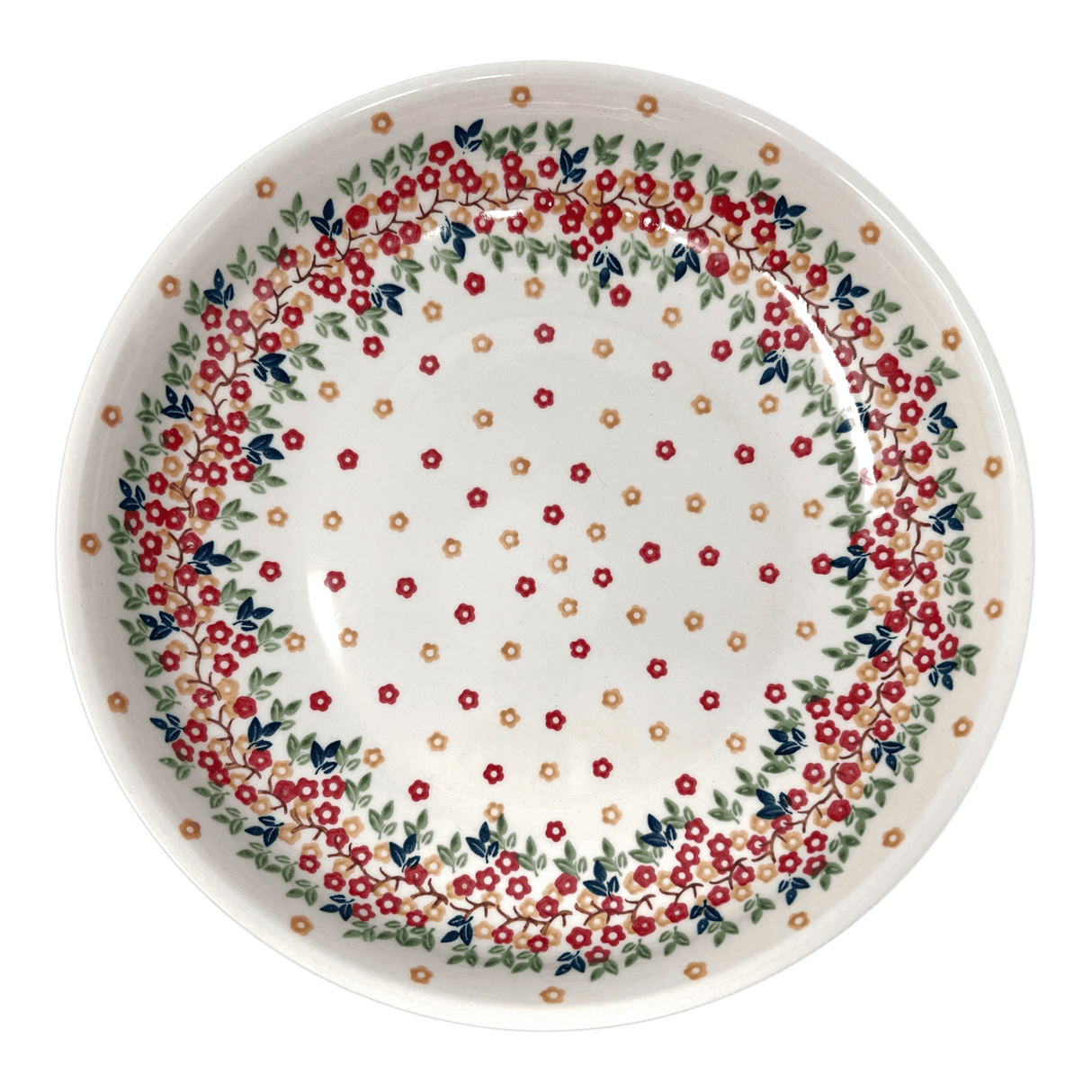 Bowl, Round, Shallow, Salad, 11.75" in "Autumn Wreath" by Manufaktura | M173T-KK02