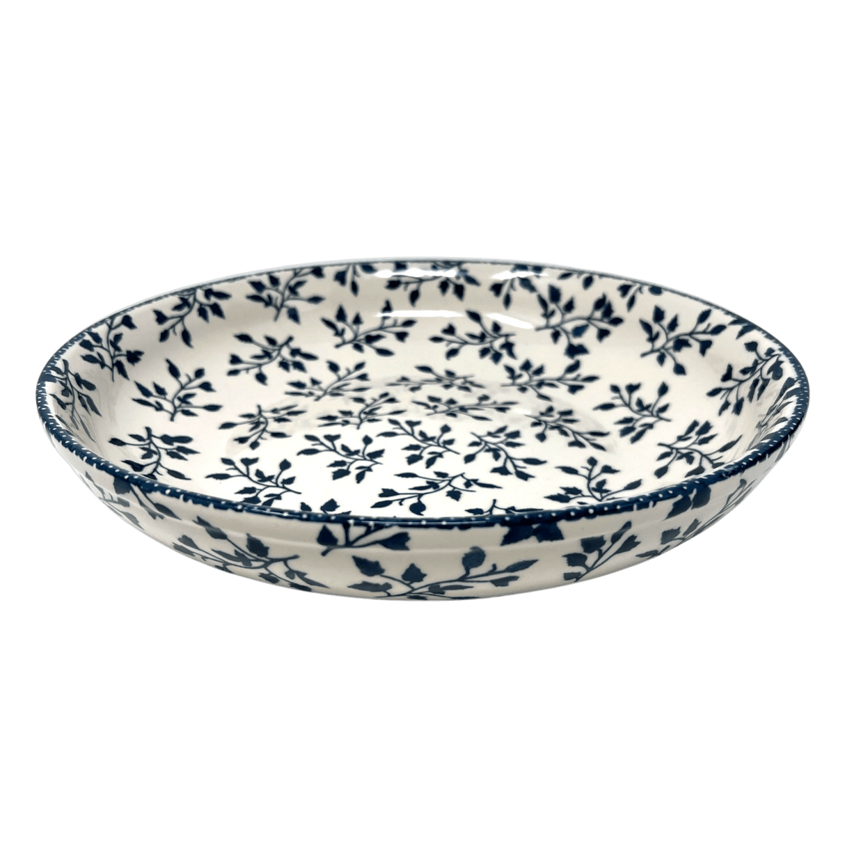 Bowl, Round, Shallow, Salad, 11.75" in "Green Spray" by Manufaktura | M173T-LISZ