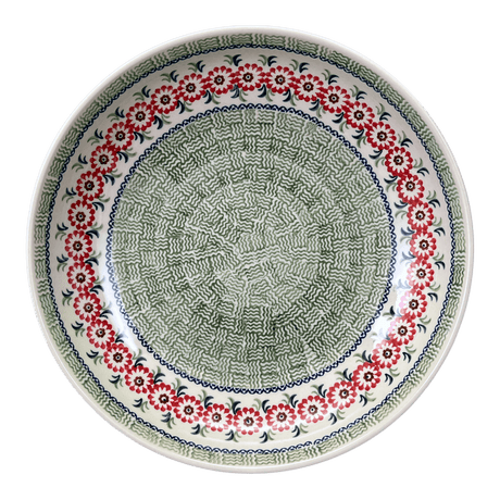 Bowl, Round, Shallow, Salad, 11.75" in "Woven Reds" by Manufaktura | M173T-P181