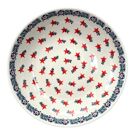 Bowl, Round, Shallow, Salad, 11.75" in "Evergreen Stars" by Manufaktura | M173T-PZGG