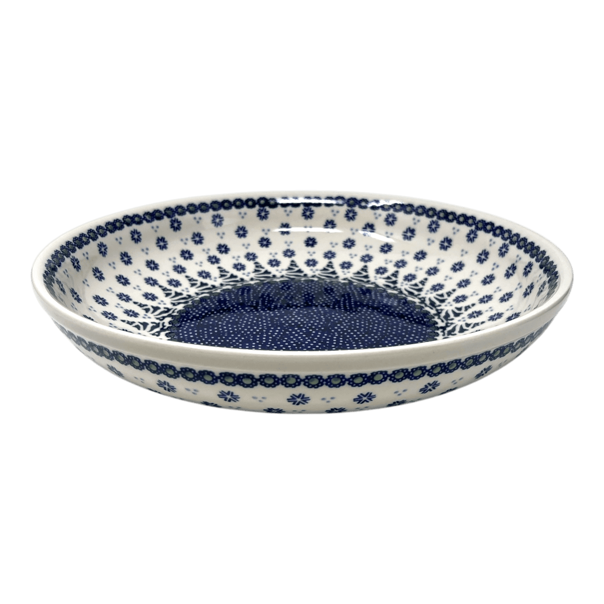 Bowl, Round, Shallow, Salad, 11.75" in "Snowy Pines" by Manufaktura | M173T-U22