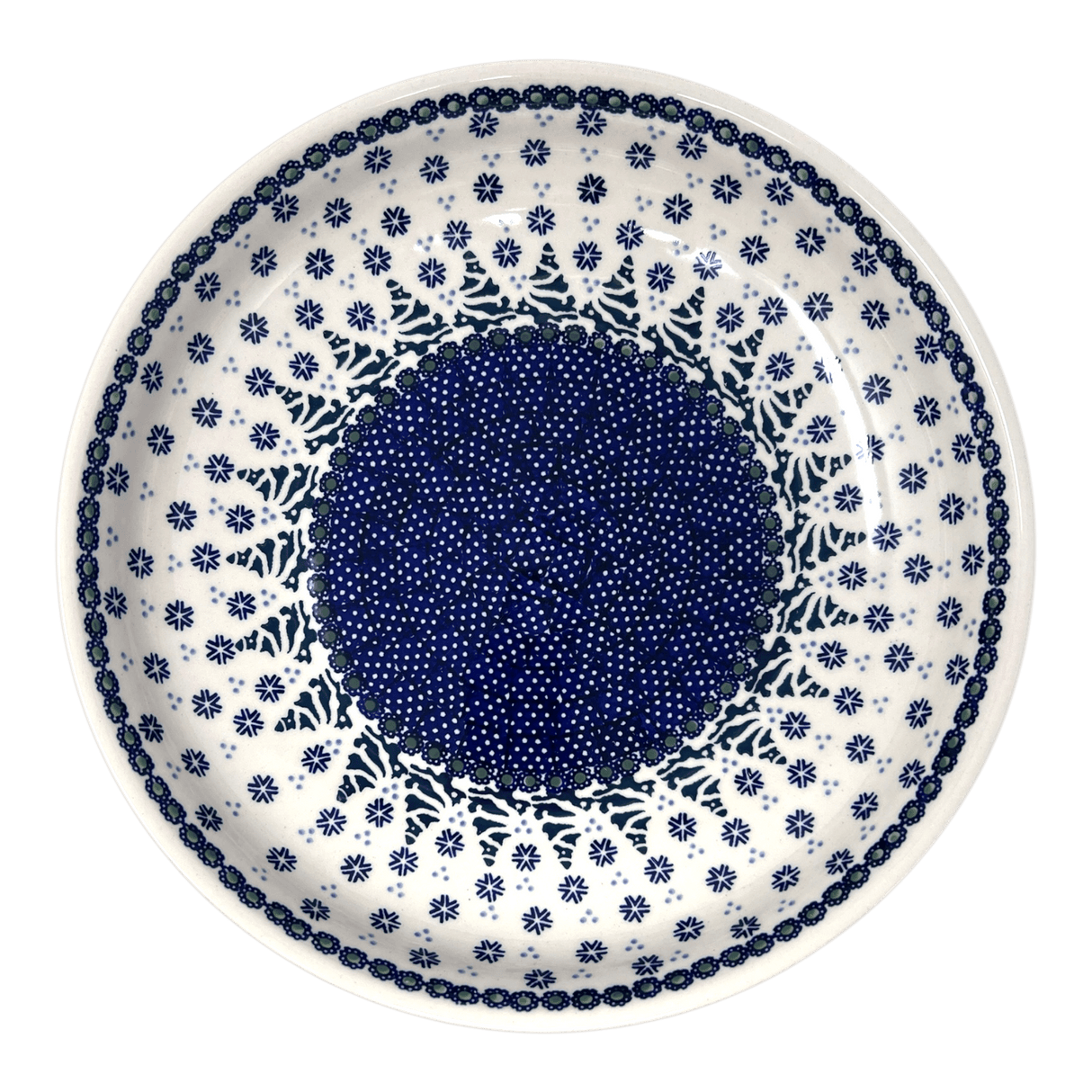 Bowl, Round, Shallow, Salad, 11.75" in "Snowy Pines" by Manufaktura | M173T-U22