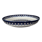 Bowl, Round, Shallow, Salad, 11.75" in "Peacock Dot" by Manufaktura | M173U-54K