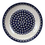 Bowl, Round, Shallow, Salad, 11.75" in "Peacock Dot" by Manufaktura | M173U-54K