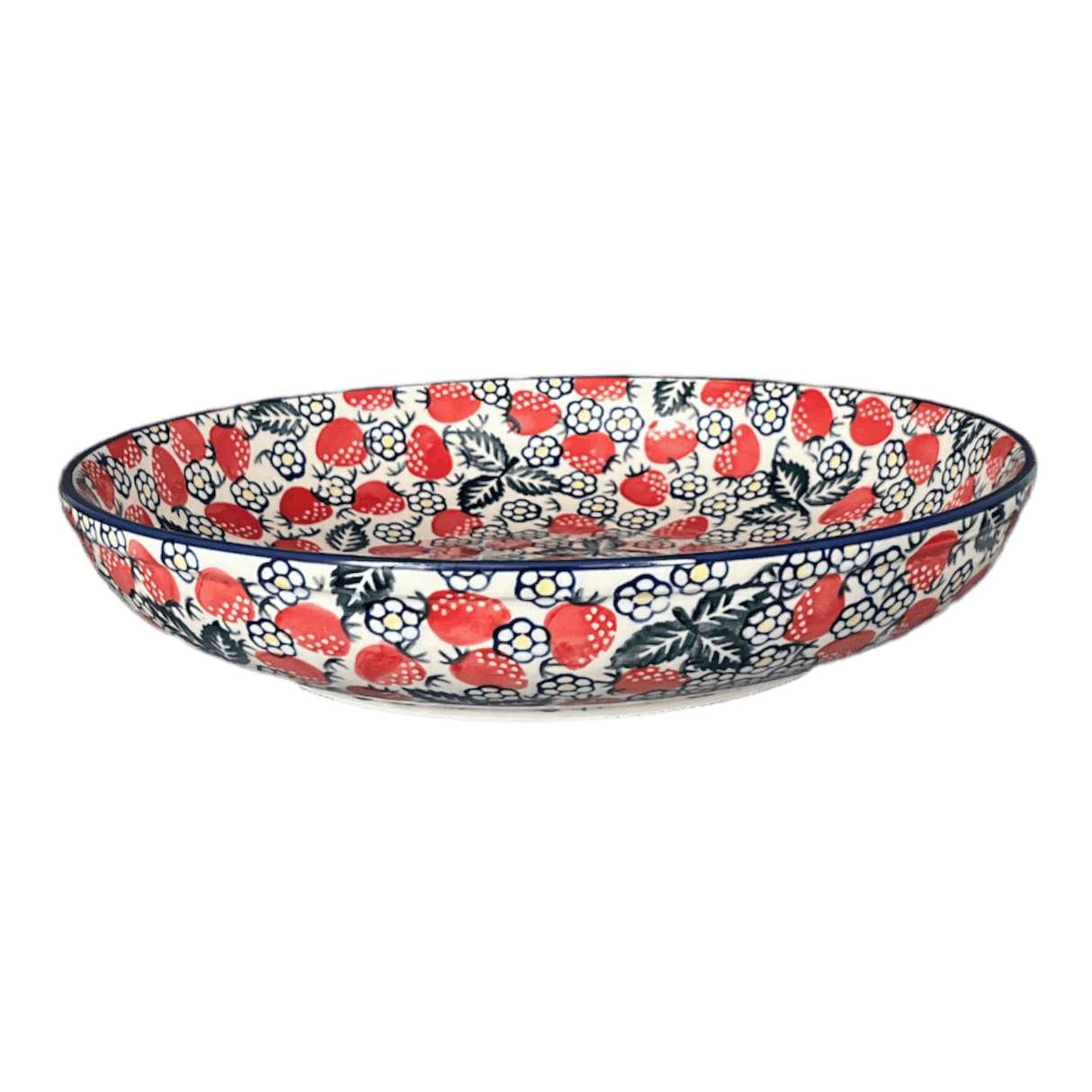 Bowl, Round, Shallow, Salad, 11.75" in "Strawberry Fields" by Manufaktura | M173U-AS59