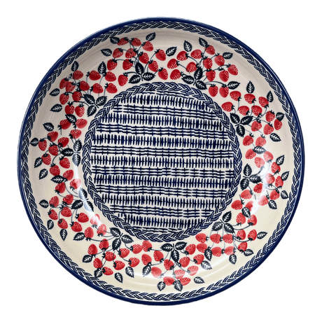 Bowl, Round, Shallow, Salad, 11.75" in "Fresh Strawberries" by Manufaktura | M173U-AS70