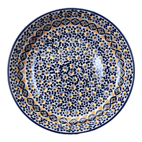 Polish Pottery 11.75" Shallow Salad Bowl (Kaleidoscope) | M173U-ASR Additional Image at PolishPotteryOutlet.com