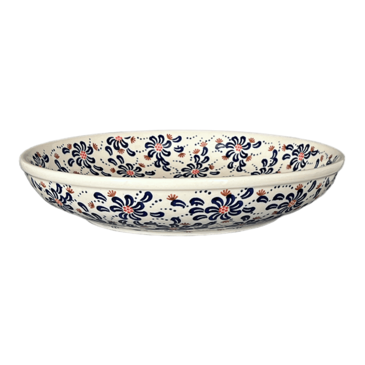 Bowl, Round, Shallow, Salad, 11.75" in "Floral Fireworks" by Manufaktura | M173U-BSAS