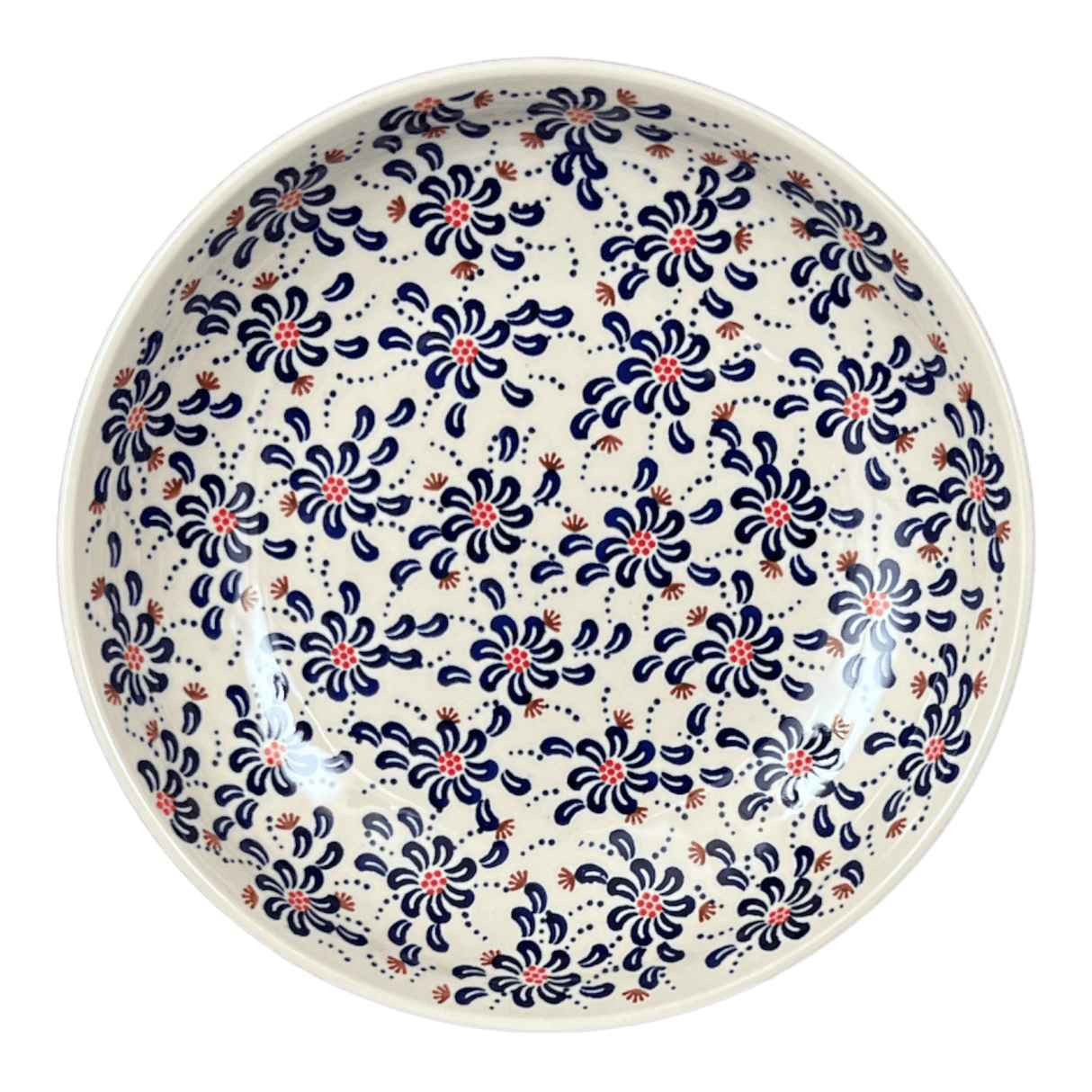 Bowl, Round, Shallow, Salad, 11.75" in "Floral Fireworks" by Manufaktura | M173U-BSAS