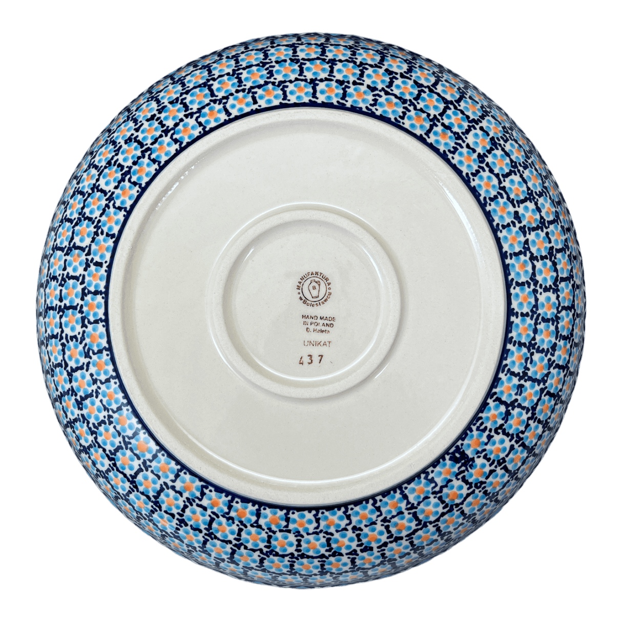 Bowl, Round, Shallow, Salad, 11.75" in "Blue Diamond" by Manufaktura | M173U-DHR