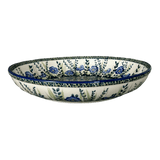 Bowl, Round, Shallow, Salad, 11.75" in "Bouncing Blue Blossoms" by Manufaktura | M173U-IM03