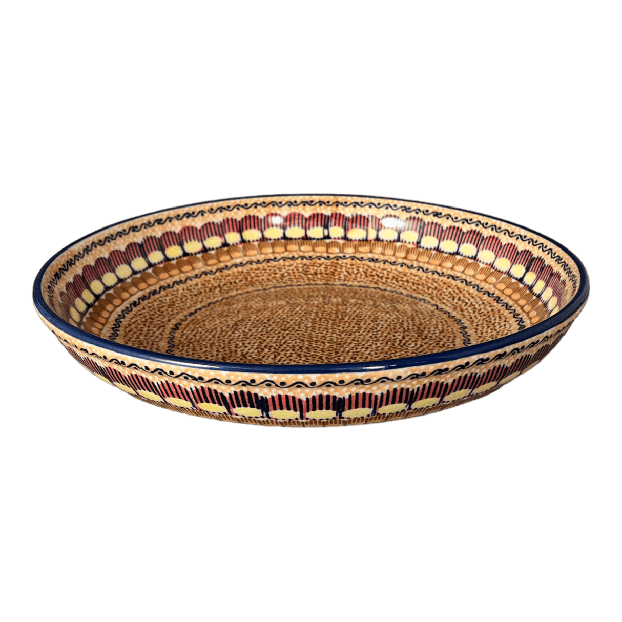 Bowl, Round, Shallow, Salad, 11.75" in "Desert Sunrise" by Manufaktura | M173U-KLJ