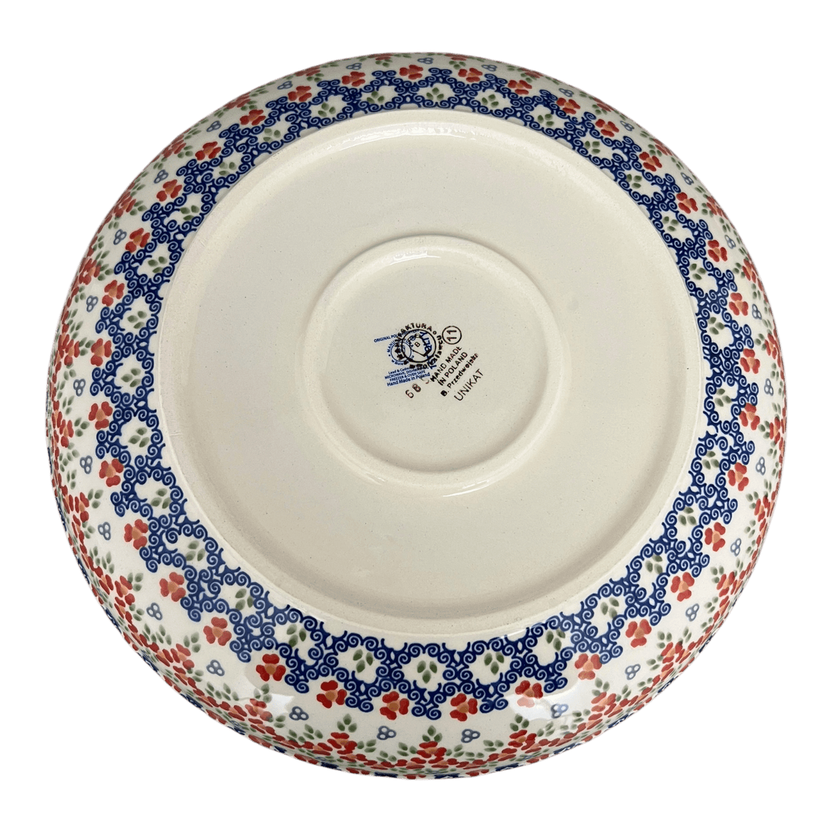 Bowl, Round, Shallow, Salad, 11.75" in "Ring Around the Rosie" by Manufaktura | M173U-P321