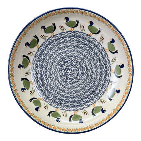 Bowl, Round, Shallow, Salad, 11.75" in "Ducks in a Row" by Manufaktura | M173U-P323