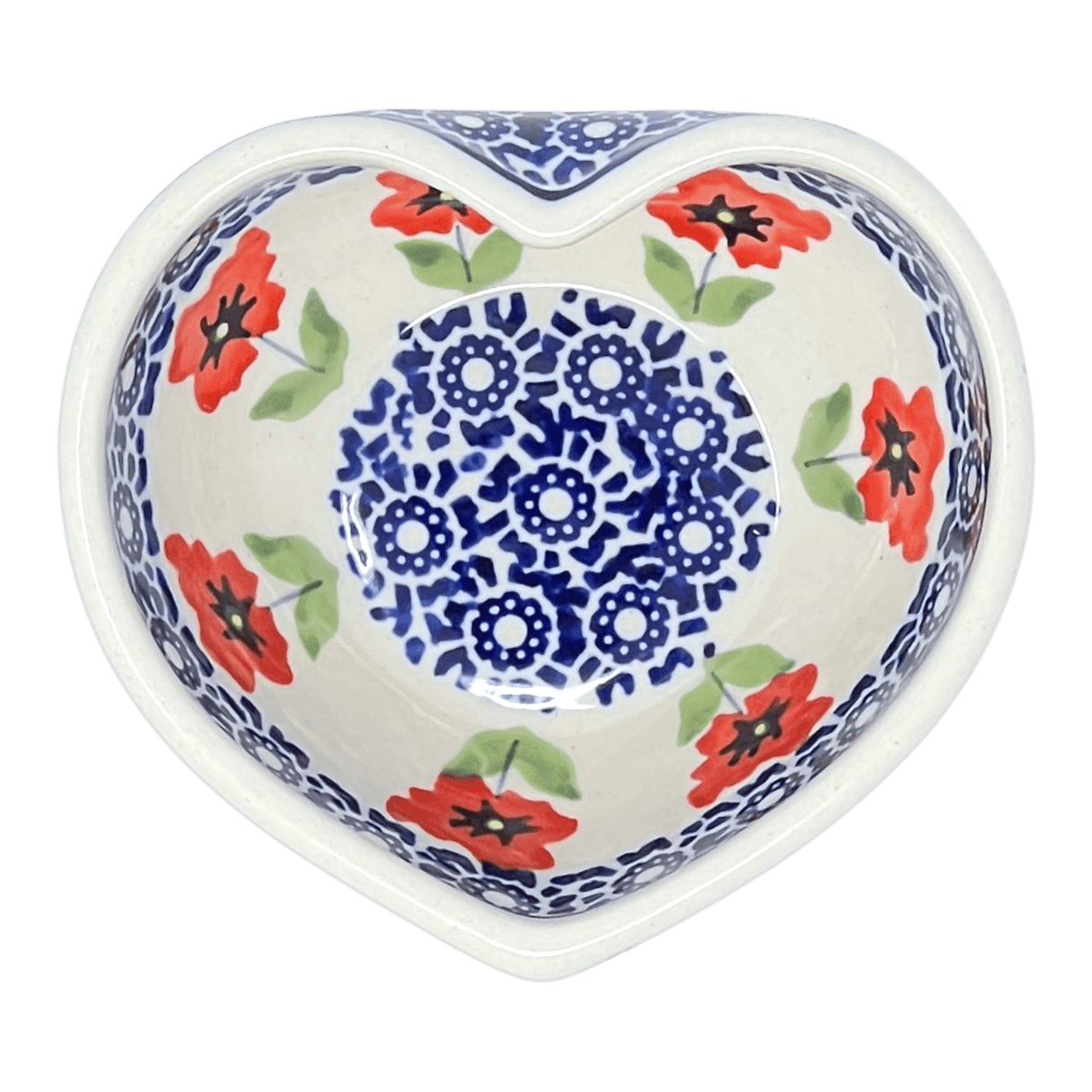 Bowl, Heart-Shaped, 4" in "Poppy Garden" by Manufaktura | M187T-EJ01