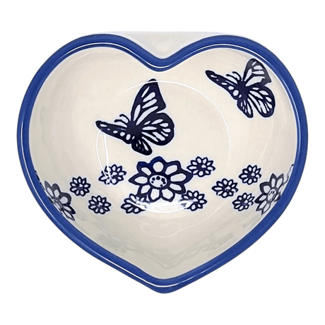 Bowl, Heart-Shaped, 4" in "Butterfly Garden" by Manufaktura | M187T-MOT1