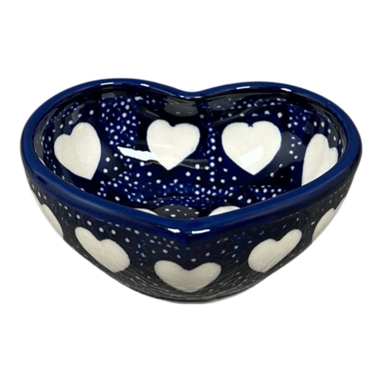 Bowl, Heart-Shaped, 4" in "Sea of Hearts" by Manufaktura | M187T-SEA