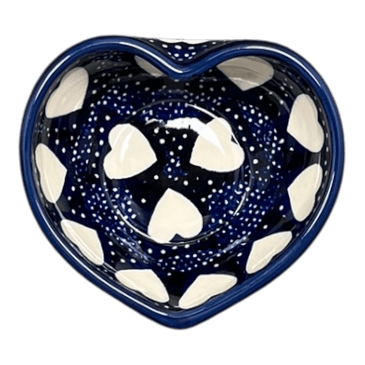 Bowl, Heart-Shaped, 4" in "Sea of Hearts" by Manufaktura | M187T-SEA