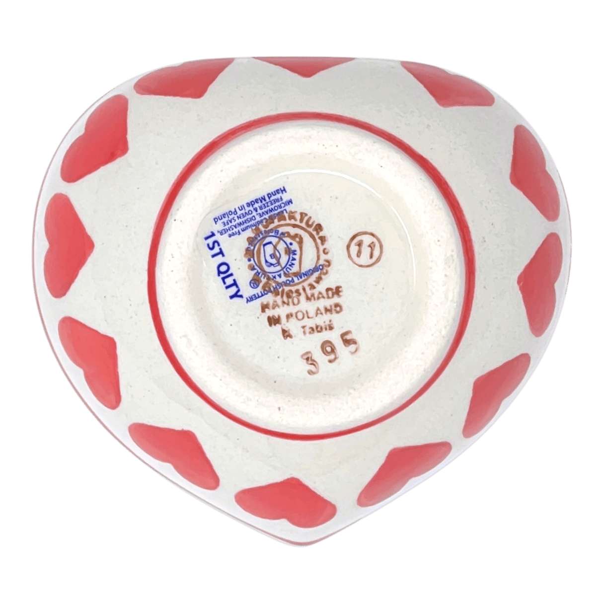 Bowl, Heart-Shaped, 4" in "Whole Hearted Red" by Manufaktura | M187T-SEDC