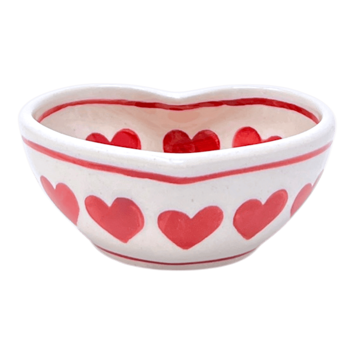 Bowl, Heart-Shaped, 4" in "Whole Hearted Red" by Manufaktura | M187T-SEDC