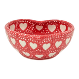 Bowl, Heart-Shaped, 4" in "Torrent of Hearts Red" by Manufaktura | M187T-SEMC