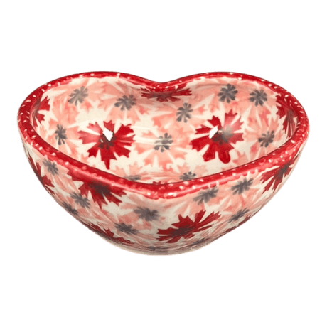 Bowl, Heart-Shaped, 4" in "Scarlet Daisy" by Manufaktura | M187U-AS73