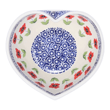 Bowl, Heart-Shaped, Large, 6.75" x 7" in "Poppy Garden" by Manufaktura | M189T-EJ01
