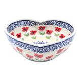 Bowl, Heart-Shaped, Large, 6.75" x 7" in "Poppy Garden" by Manufaktura | M189T-EJ01