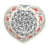 Bowl, Heart-Shaped, Large, 6.75" x 7" in "Scarlet Garden" by Manufaktura | M189T-KK01