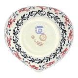 Bowl, Heart-Shaped, Large, 6.75" x 7" in "Scarlet Garden" by Manufaktura | M189T-KK01