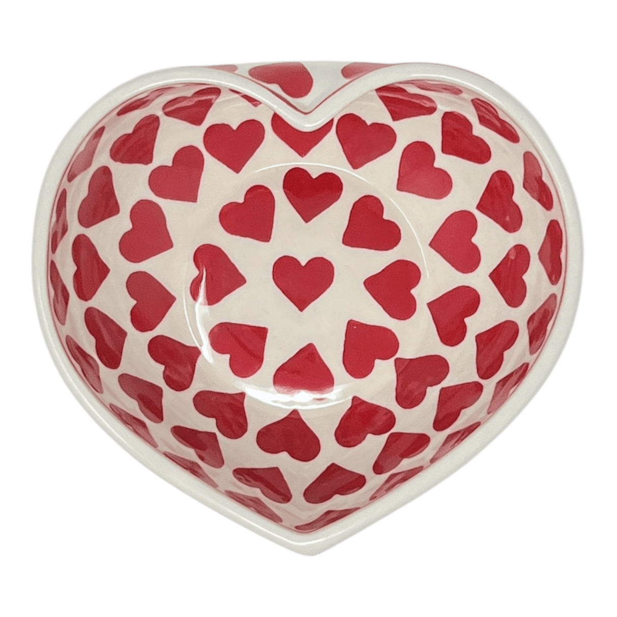 Bowl, Heart-Shaped, Large, 6.75" x 7" in "Whole Hearted Red" by Manufaktura | M189T-SEDC