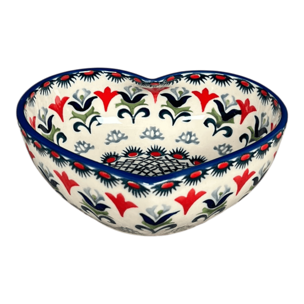 Bowl, Heart-Shaped, Large, 6.75" x 7" in "Scandinavian Scarlet" by Manufaktura | M189U-P295