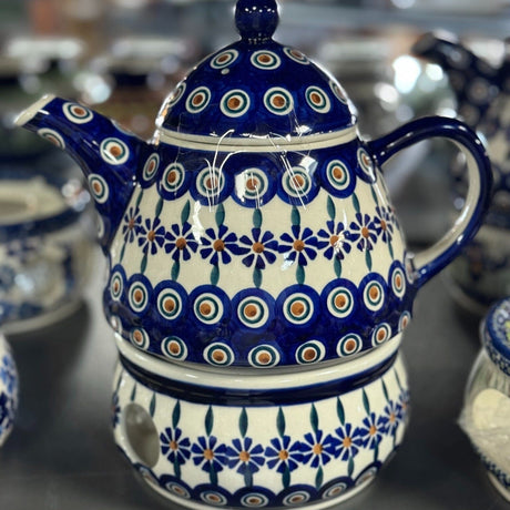 Teapot, 0.9 Liter in "Floral Peacock" by Manufaktura | C005T-54KK