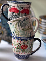 Mug, Mars Mug, 16 oz Large in "Scattered Ferns" by Manufaktura | K106S-GZ39