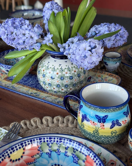 Vase, Bubble, Small 3.75" in "Butterfly Bounty" by Manufaktura | W001S-WK76