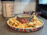Platter, Round, Chip & Dip, 12.75" in "Twilight Berries" by Manufaktura | N007U-GP14