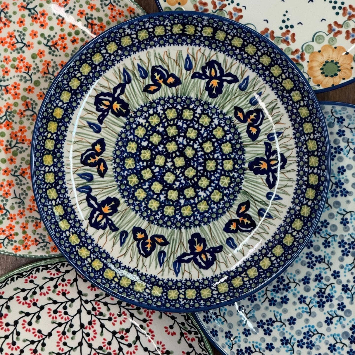 Plate, Round, Dinner, 10" in "Iris" by Manufaktura | T132S-BAM