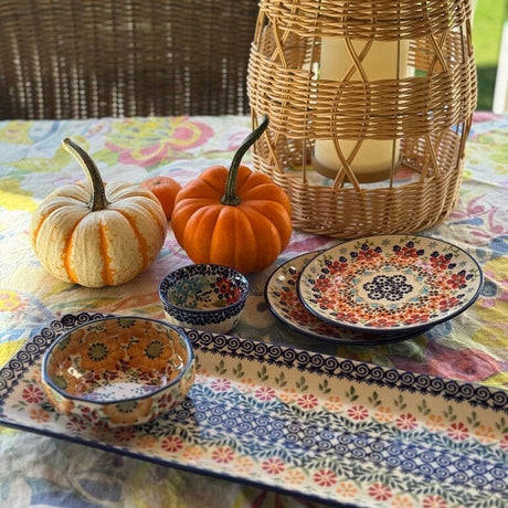 Bowl, Multiangular, 5" in "Scattered Ferns" by Manufaktura | M058S-GZ39