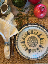 Napkin Ring, 2", WR (WR18B) in "Winter Cabin" by W.R. Ceramika | WR18B-AB1