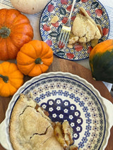 Baker, Round, Pie Plate, Handles, 9.75" in "Scattered Ferns" by Manufaktura | Z148S-GZ39