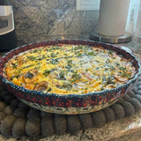 Baker, Round, Pie Plate, Handles, 9.75" in "Duet in Lace" by Manufaktura | Z148S-SB02