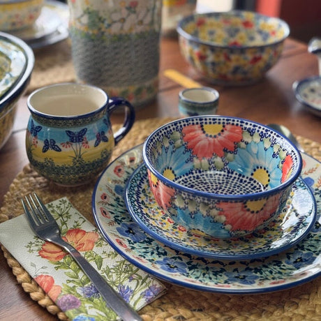 Mug, Belly Mug, 10 oz Medium in "Butterflies in Flight" by Manufaktura | K090S-WKM