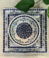 Plate, Square, Salad, 9" in "Scattered Ferns" by Manufaktura | T146S-GZ39