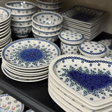 Plate, Heart-Shaped, 10.25" in "Snowy Pines" by Manufaktura | T118T-U22