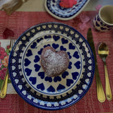 Plate, Round, Dinner, 10" in "Sea of Hearts" by Manufaktura | T132T-SEA