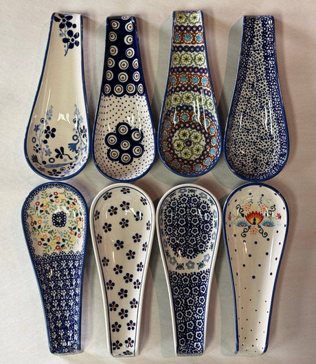 Spoon Rest, Large, 9.25" in "Floral Garland" by Manufaktura | P007U-AD01