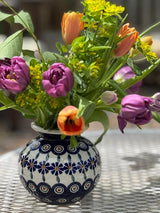 Vase, Bubble, 4.75" in "Floral Peacock" by Manufaktura | W002T-54KK