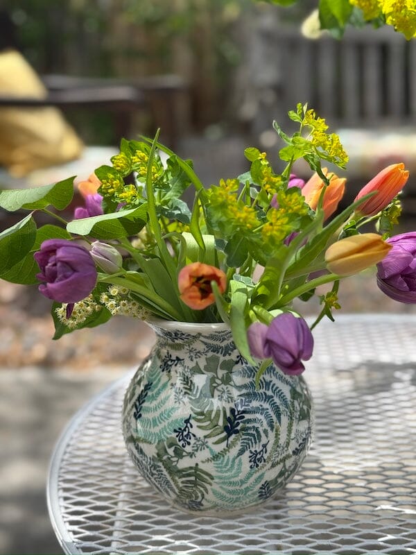 Vase, Bubble, 6" in "Scattered Ferns" by Manufaktura | W003S-GZ39